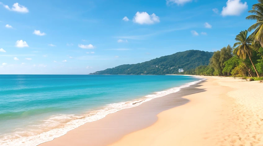 Серфинг на пляже Ката